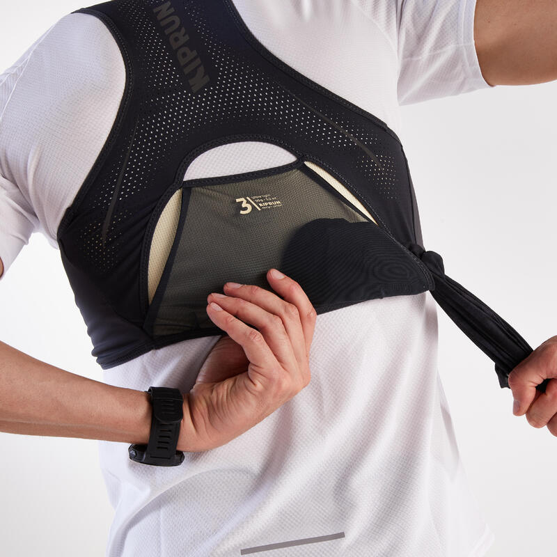 Vestă de hidratare 3L alergare competiții Kiprun 900 RACE Gri-Verde