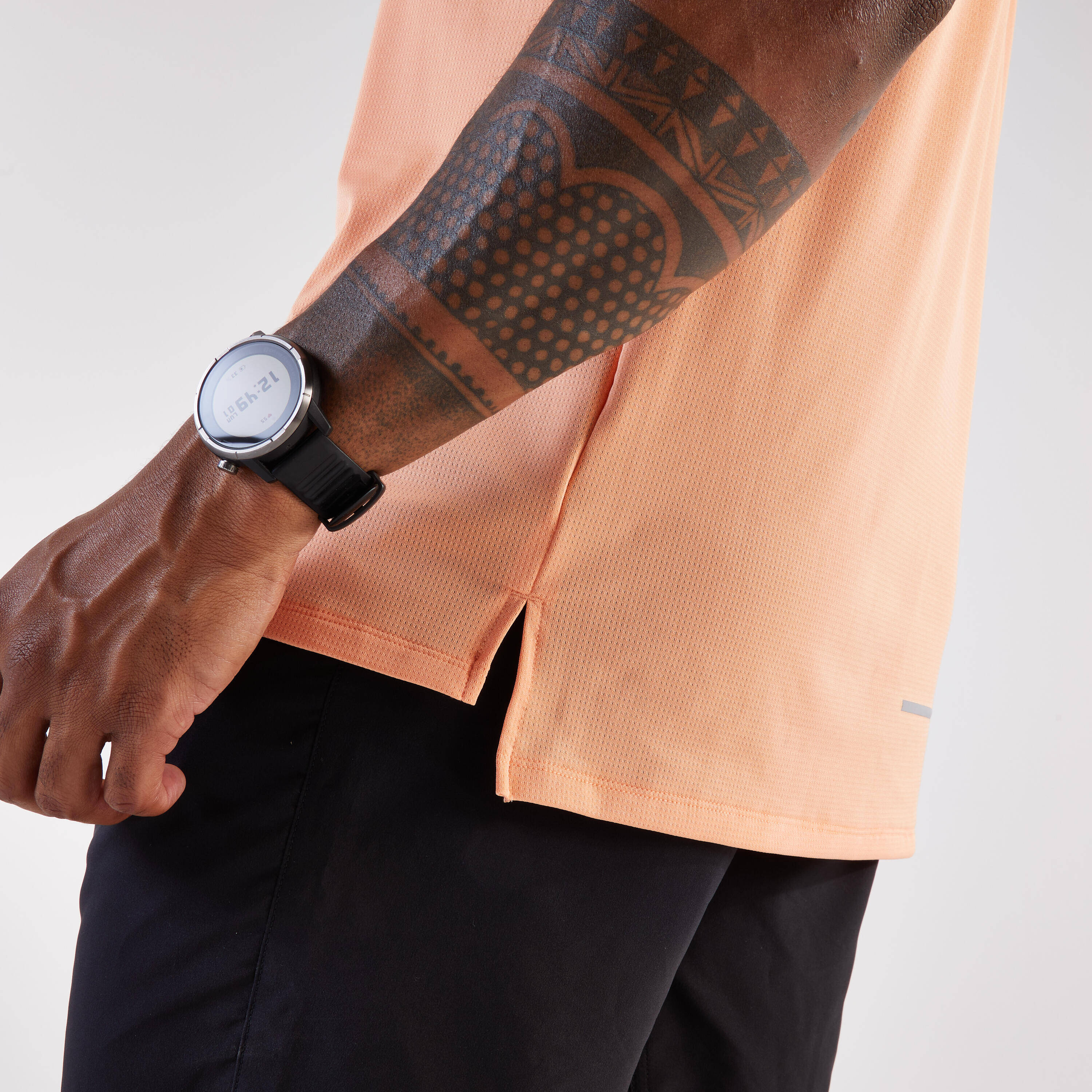 Men's Running Breathable T-shirt - KIPRUN Run 500 Dry - Orange -  4