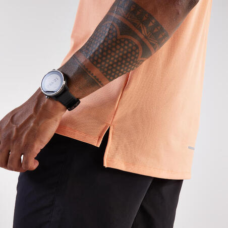 Футболка чоловіча Run 500 Dry для бігу помаранчева