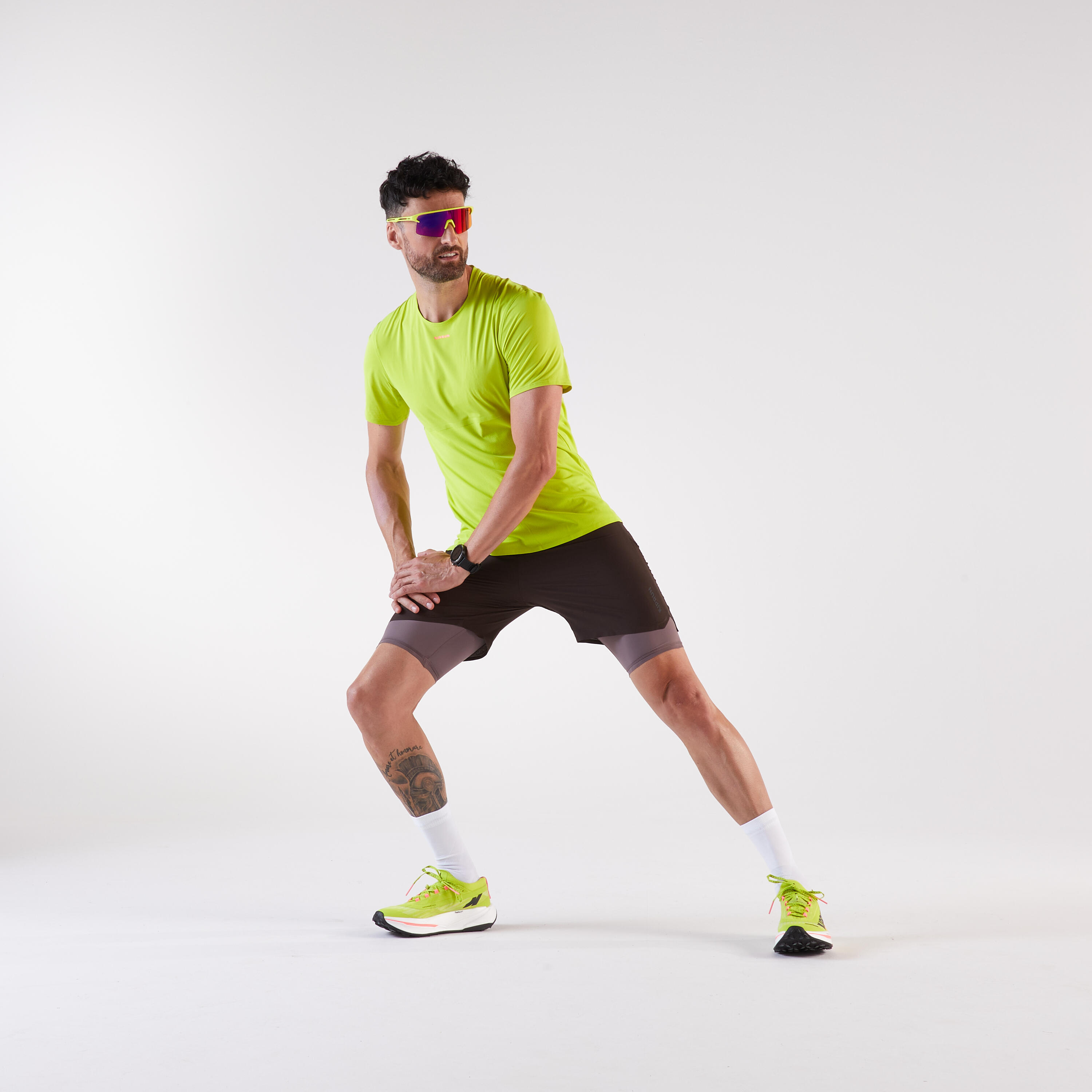 Laufshorts 2-in-1 Trailrunning Herren Langstrecke - Run Ultra 900 braun 11/11