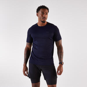 Camiseta trail Hombre, Kiprun Run 500 gris/negro