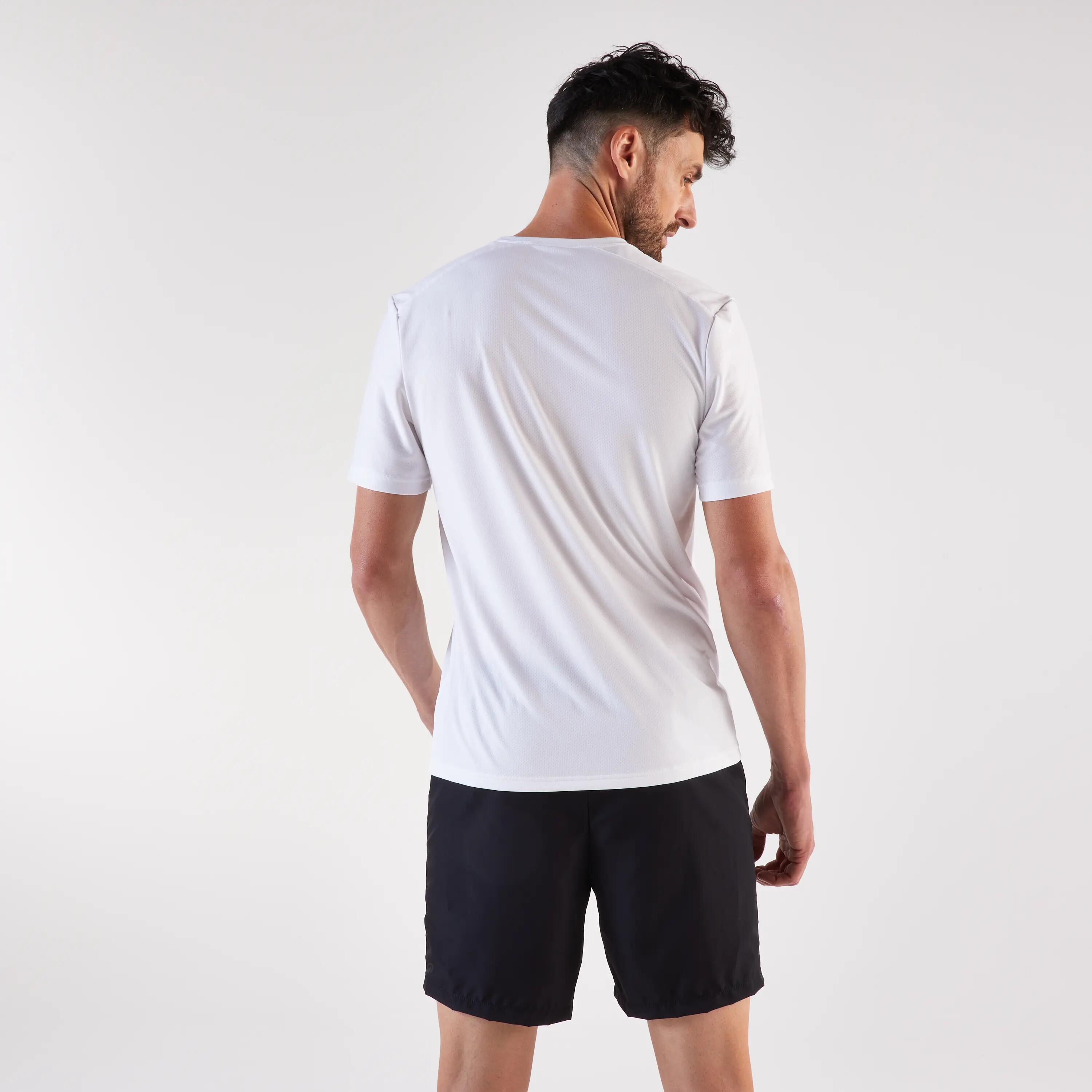 POLERA RUNNING HOMBRE RUN 100 BLANCO  5/6