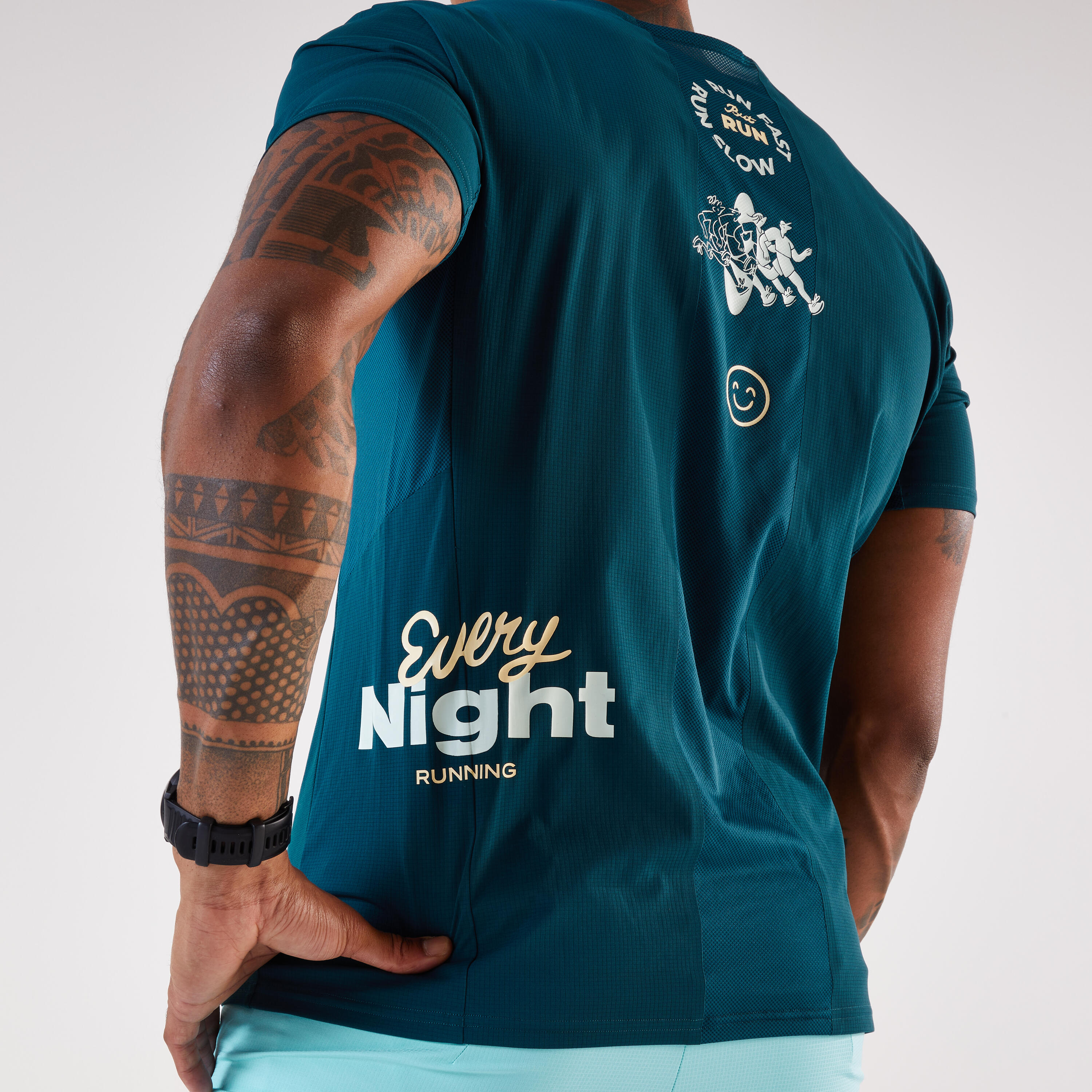 T-shirt de course à pied respirant homme, Run 900 8/9