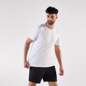Camiseta running Hombre, Kiprun Run 100 blanco