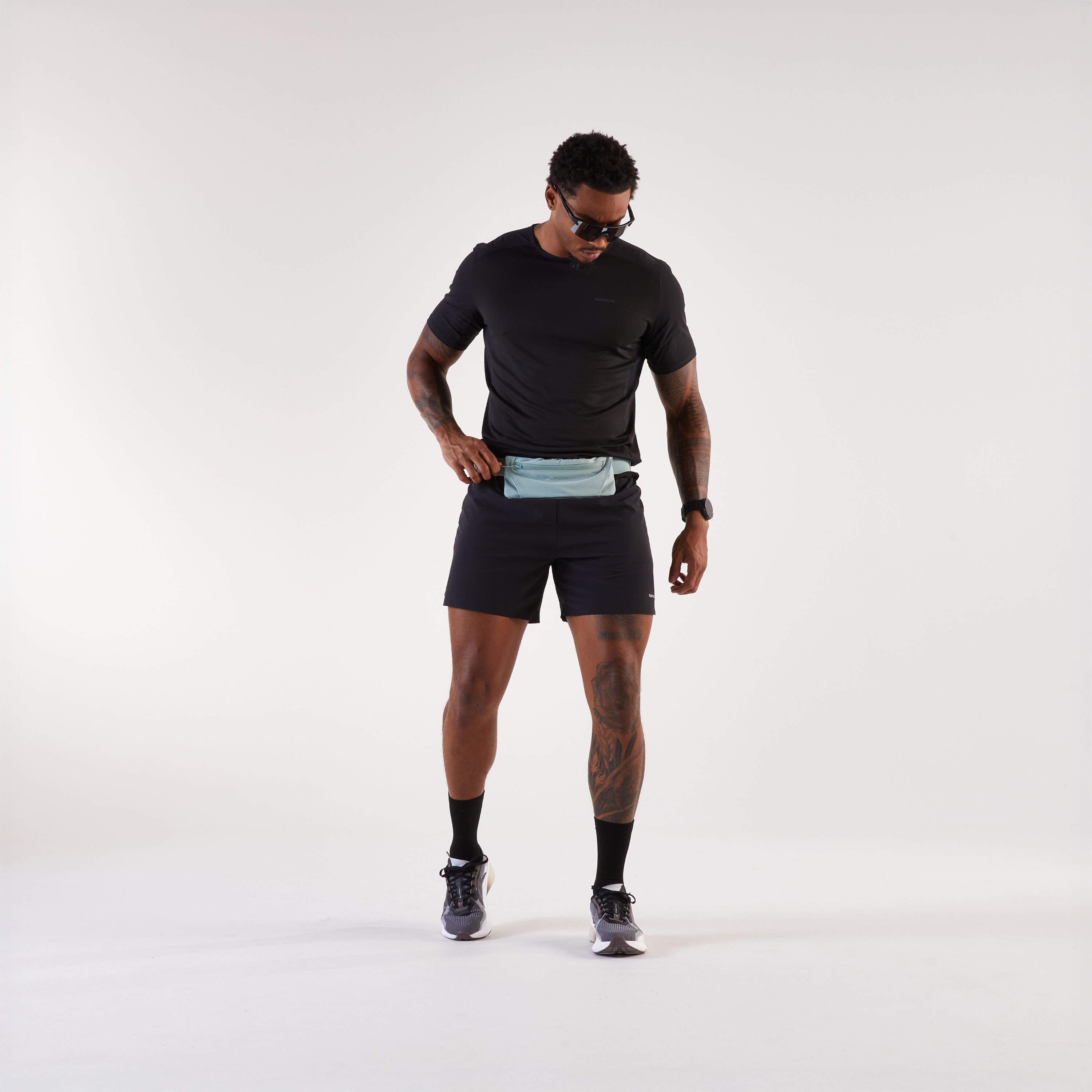 Ceinture de running smartphone Homme Femme -KIPRUN Basique 2 verte 3/6