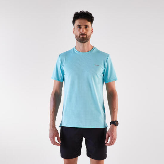 T-shirt de running Homme, Kiprun Run 500 graph bleu