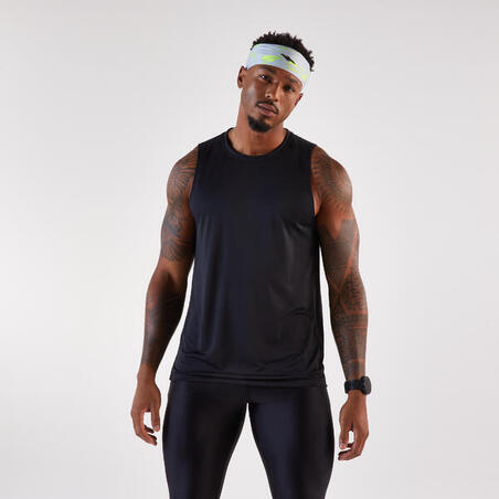 Майка чоловіча Run 100 для бігу чорна