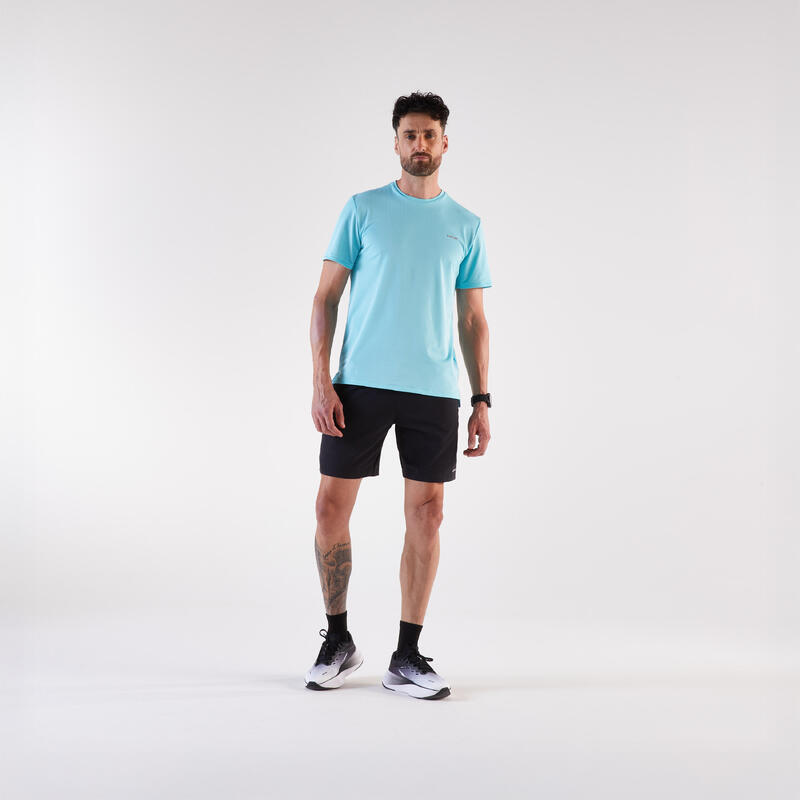 Erkek Koşu Tişörtü - Grafik Mavi - Kiprun Run 500