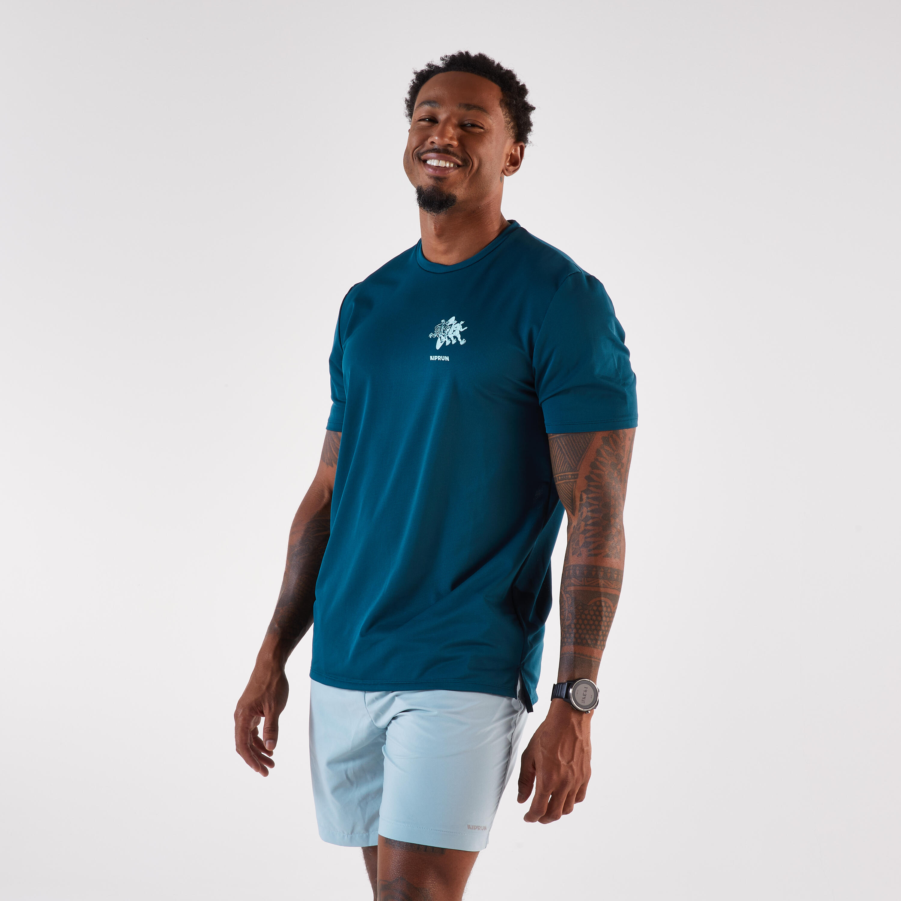 T-shirt de course à pied respirant homme, Run 500 4/13