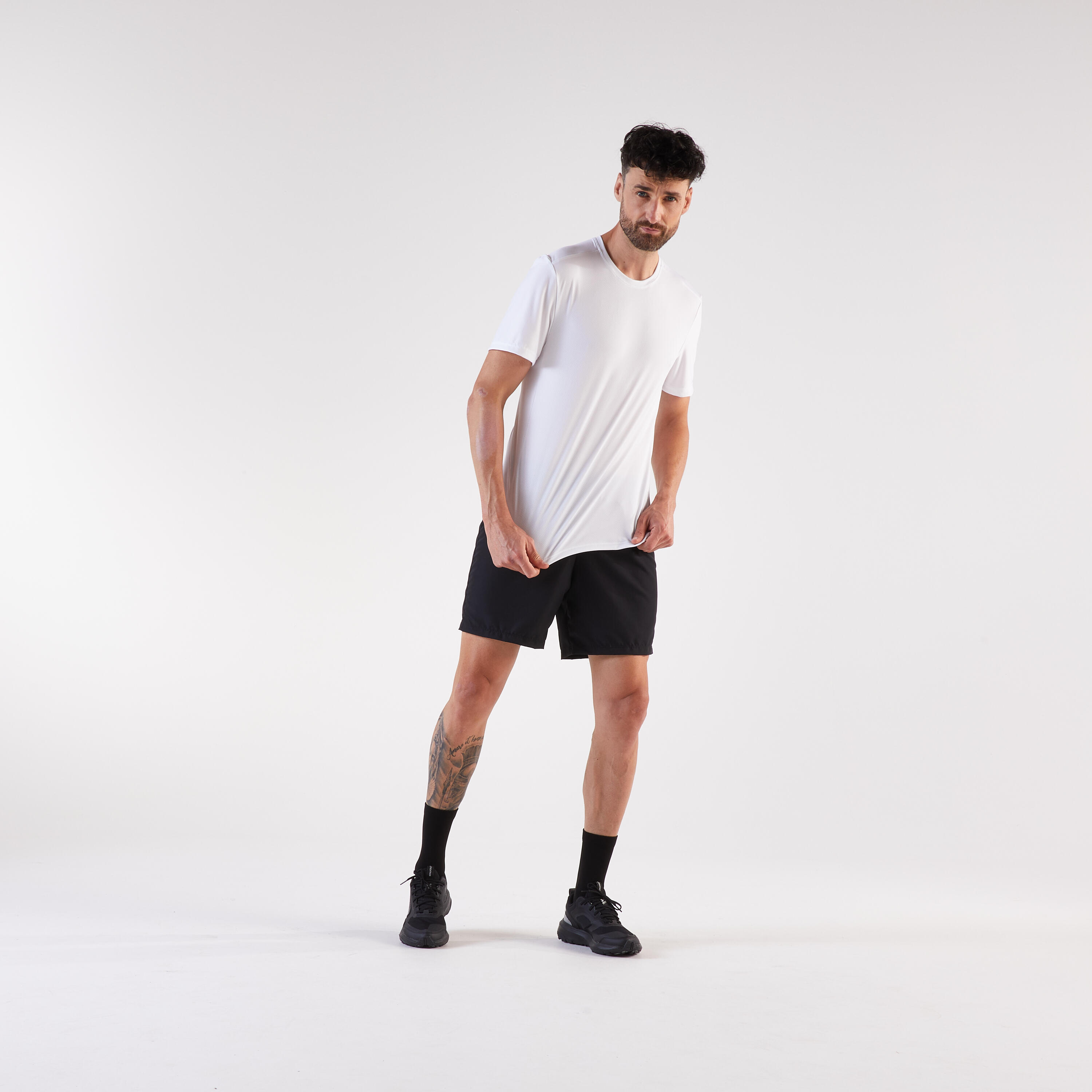T-shirt de course homme, 100 blanc 2/6
