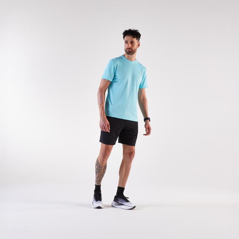 Erkek Koşu Tişörtü - Grafik Mavi - Kiprun Run 500