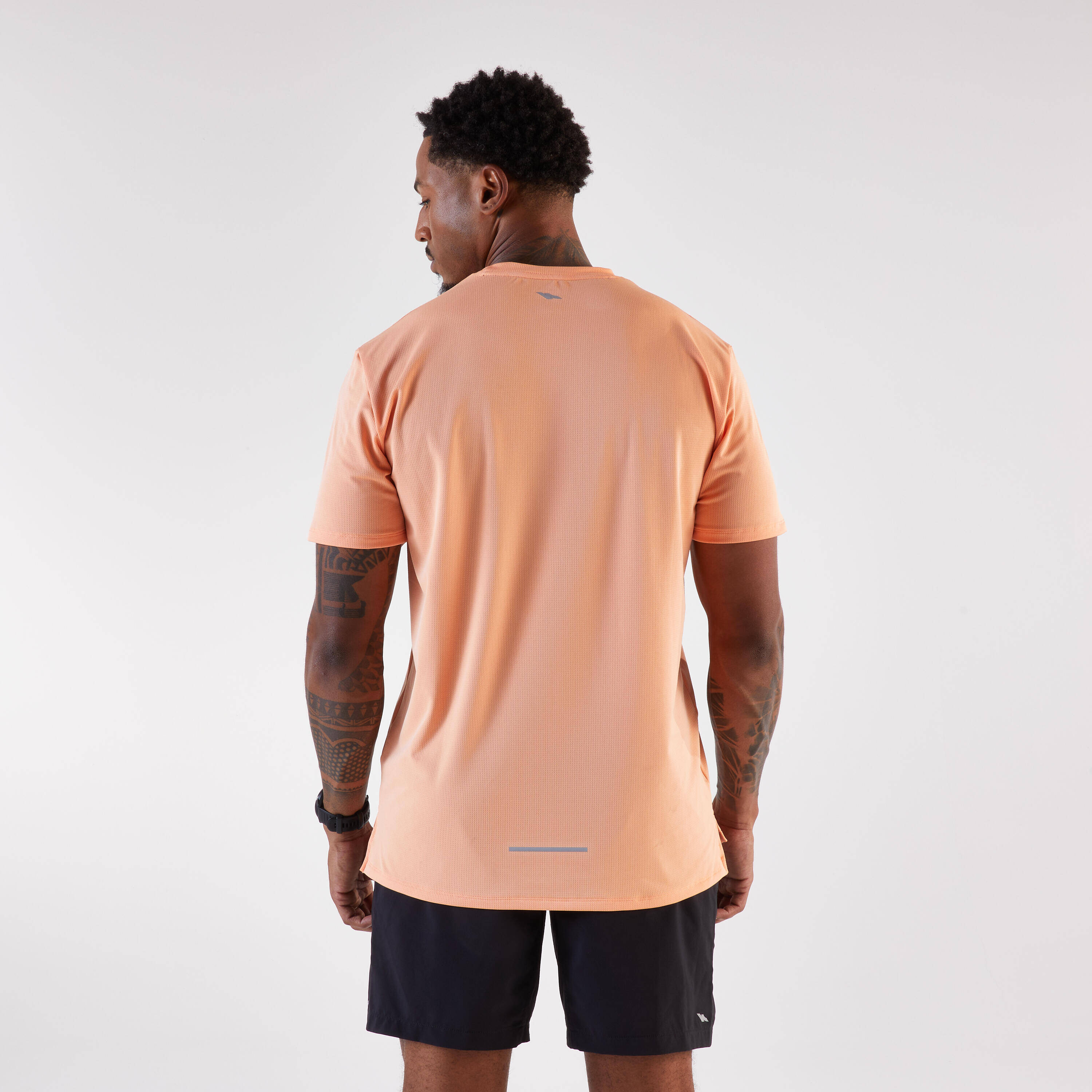 Men's Running Breathable T-shirt - KIPRUN Run 500 Dry - Orange -  2