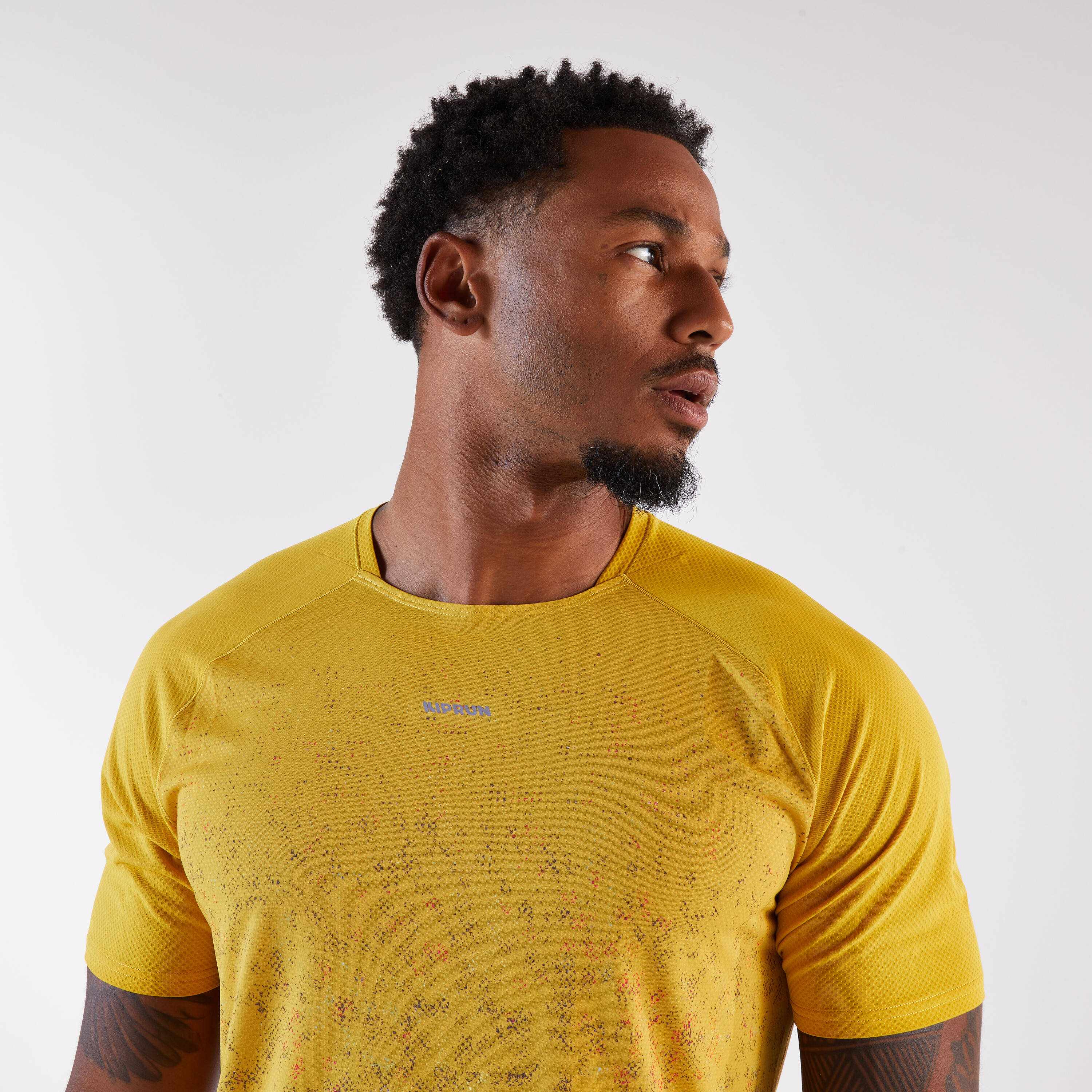Men's trail T-shirt, Kiprun Run 500 - Yellow -  5