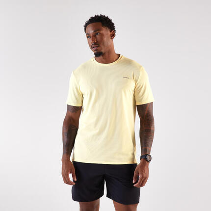T-shirt de running respirant Homme - KIPRUN Run 500 Dry Vert foncé grisé