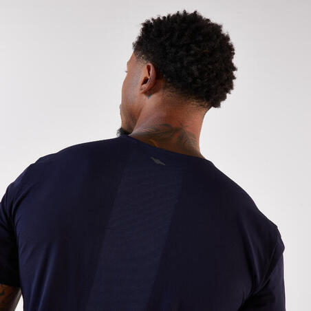 Футболка чоловіча 500 Resist для бігу сіра/чорна