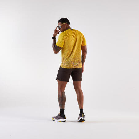 Футболка чоловіча 500 Resist для бігу жовта
