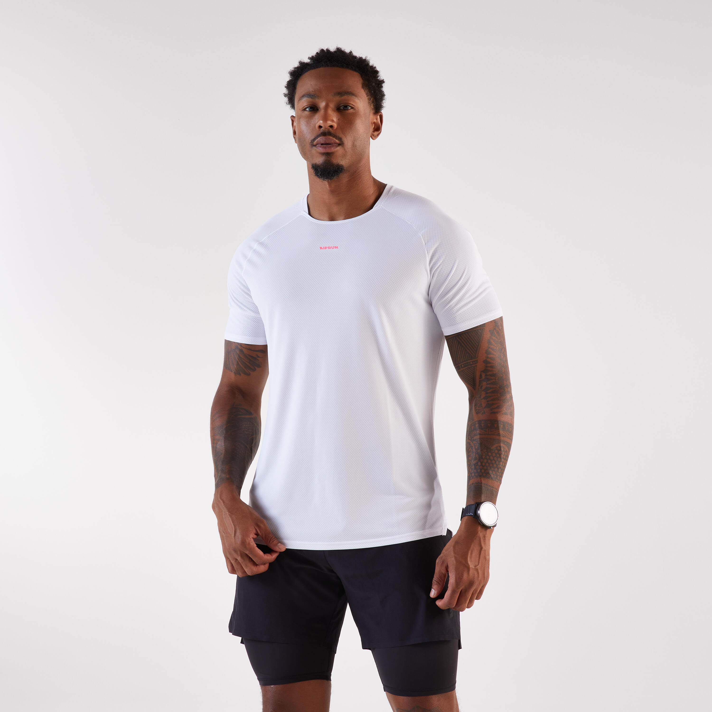 Men's trail t-shirt, Kiprun Run 500 Resist - White-image-17