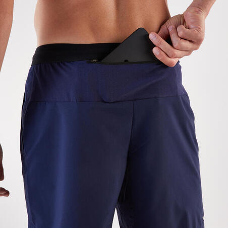 Шорти чоловічі Kiprun Run 500 для бігу темно-сині