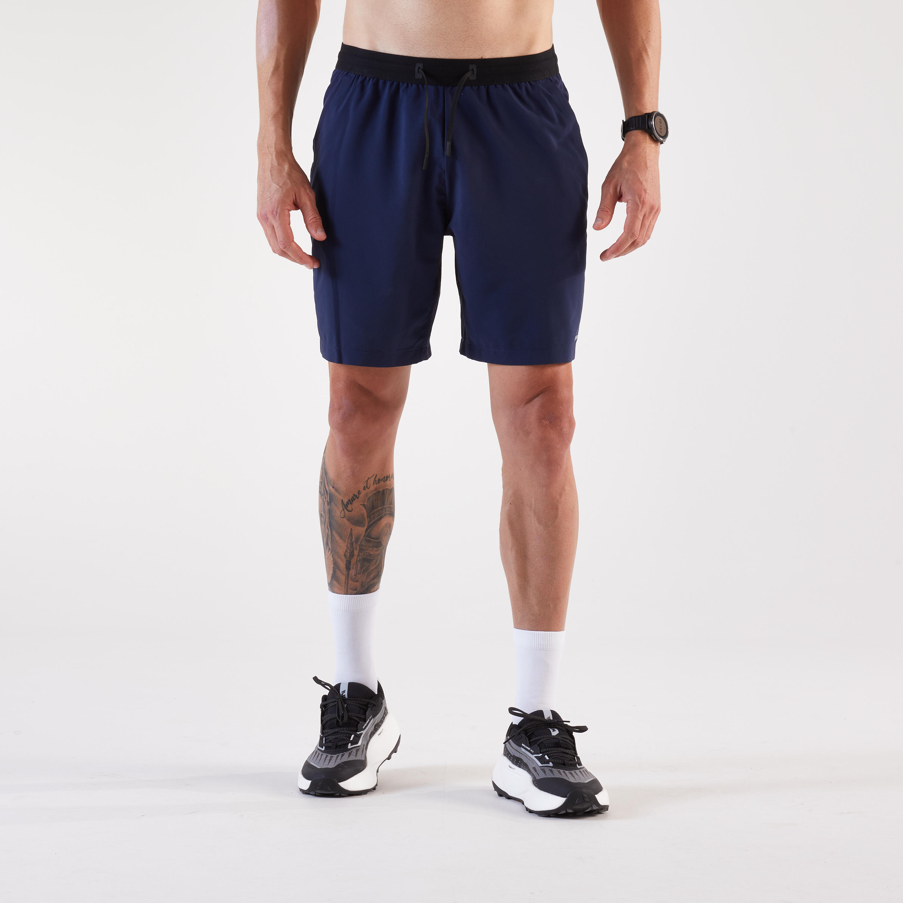 kalenji Men's Running Shorts-KIPRUN Run 500 Dry-Steel blue-picture-26