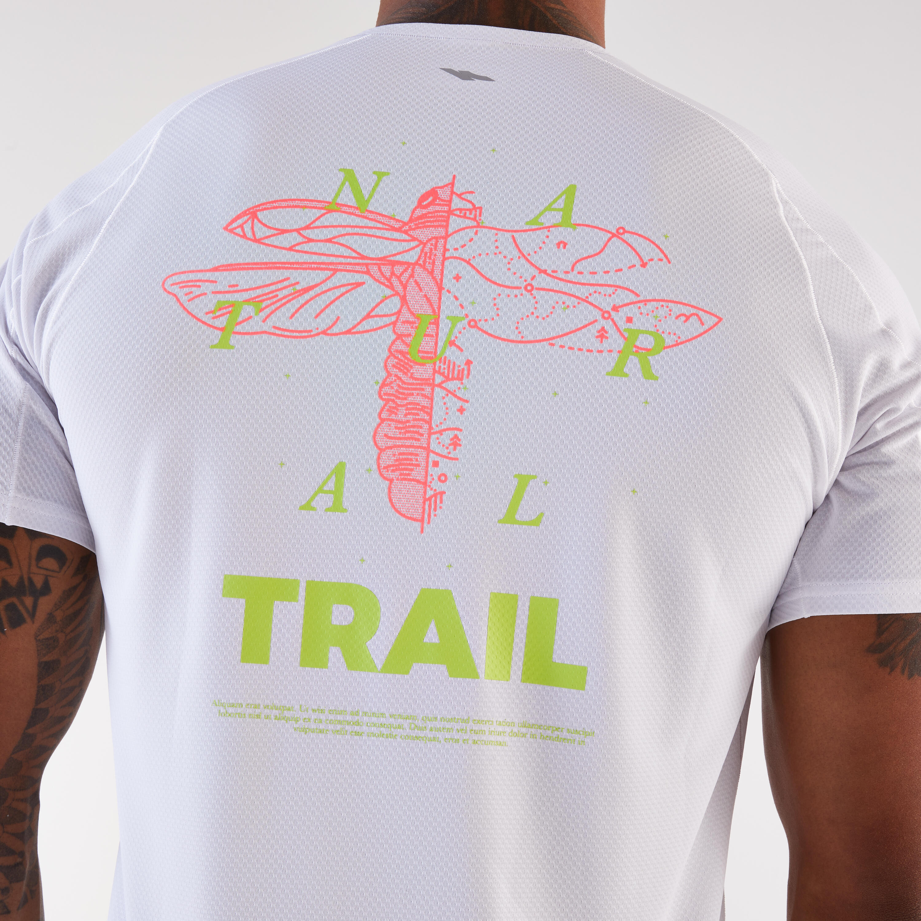 Trail-T-Shirt für Herren, Kiprun Run 500 weiss 4/10