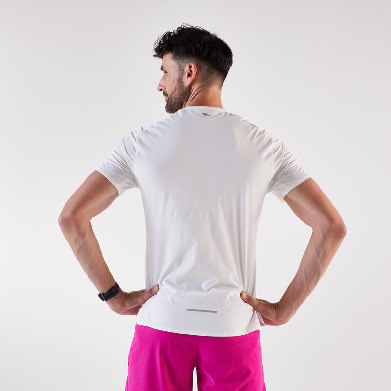 Tricou de alergare pe distanțe lungi,Kiprun run 900 Alb Bărbați