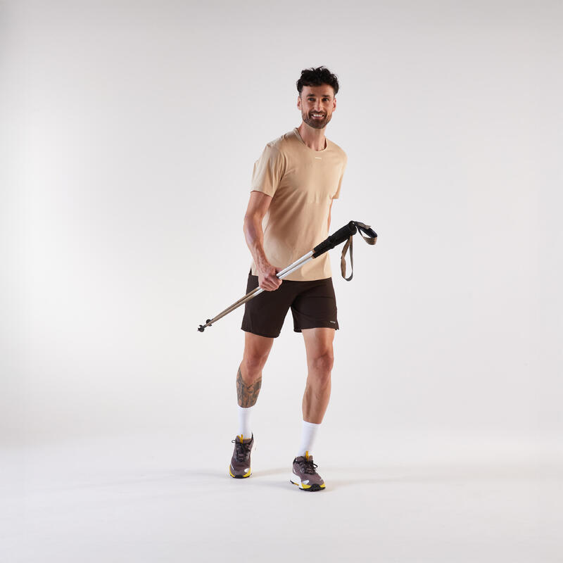 Tricou alergare pe distanțe lungi Kiprun Run 900 Ultra Bej Bărbați