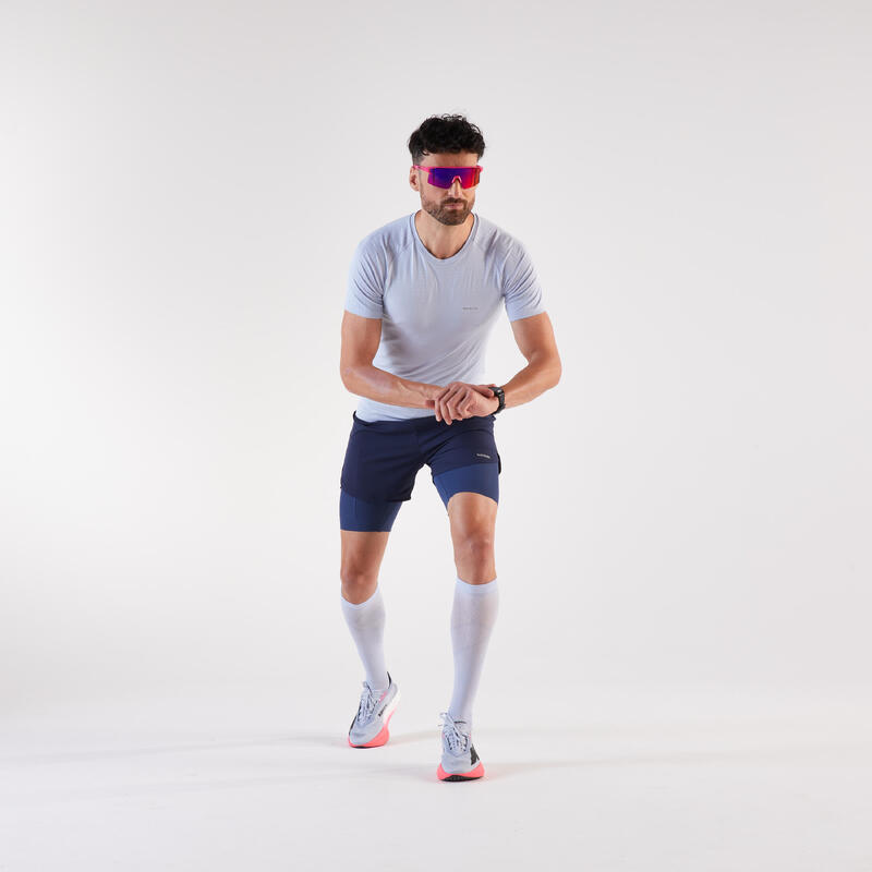 Tricou de alergare pe distanță lungă Kiprun run 900 Gri Bărbați
