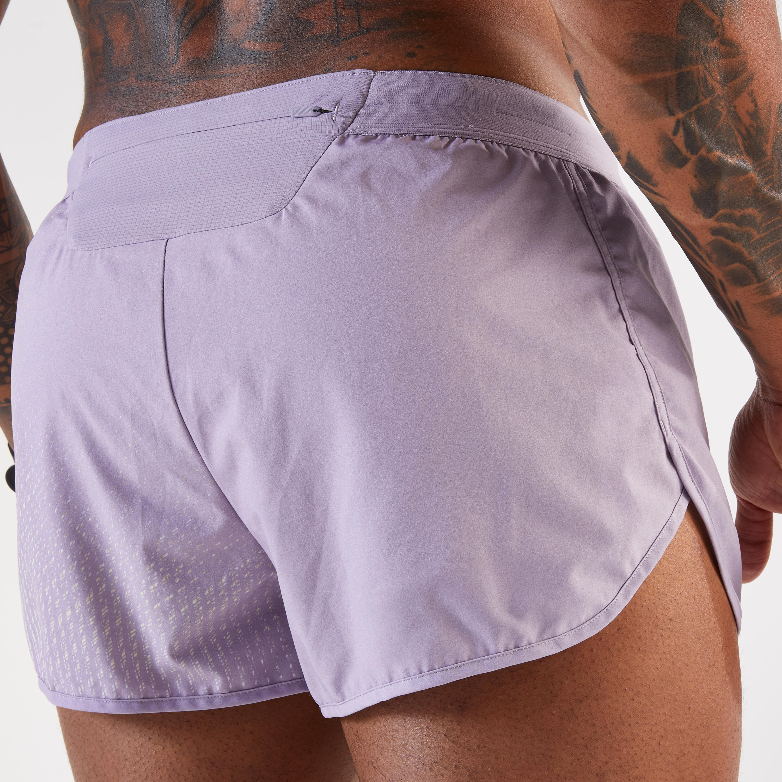 Short de course homme, Run 500 Confort Split 5/16