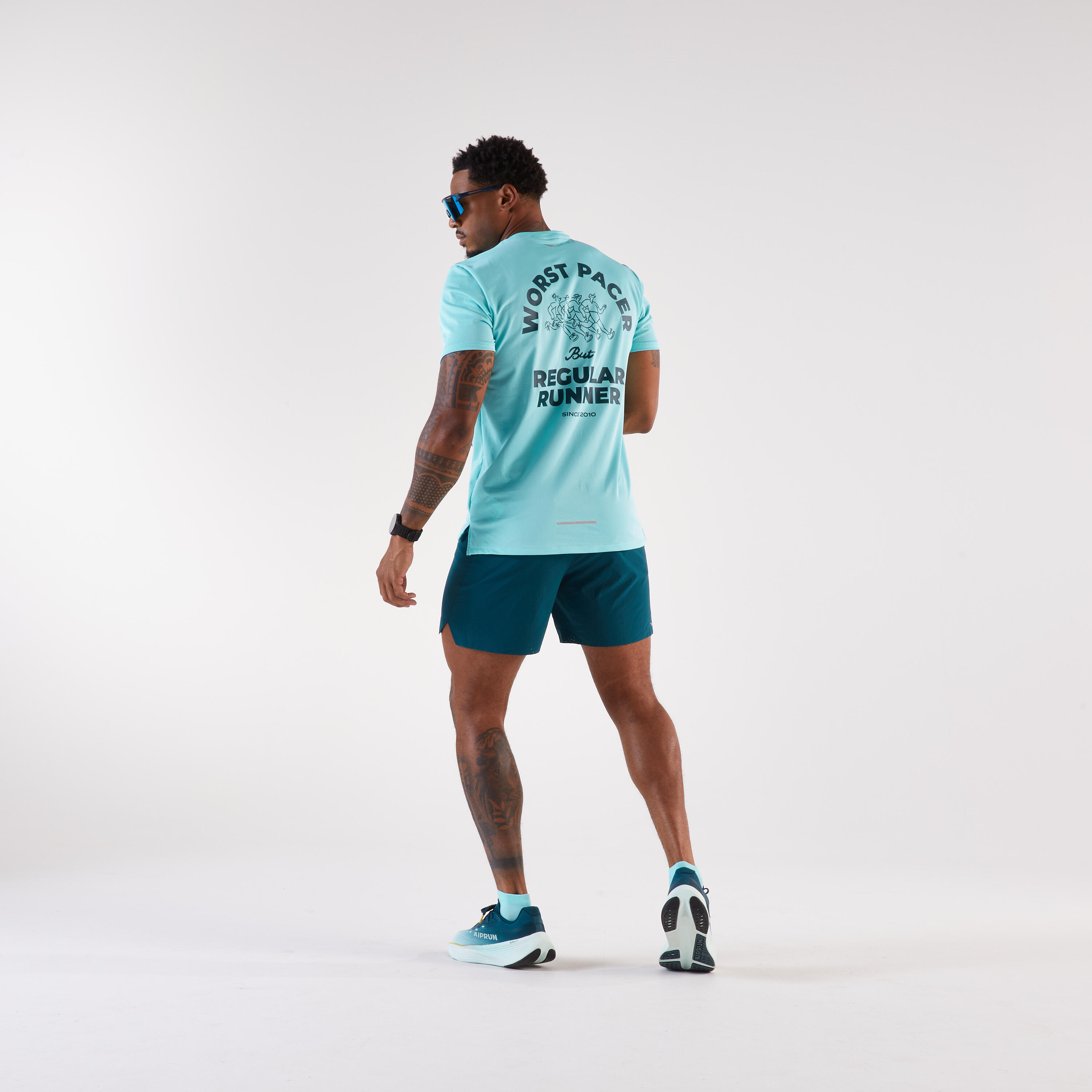 Short de course homme, Run 500 Confort 7/9