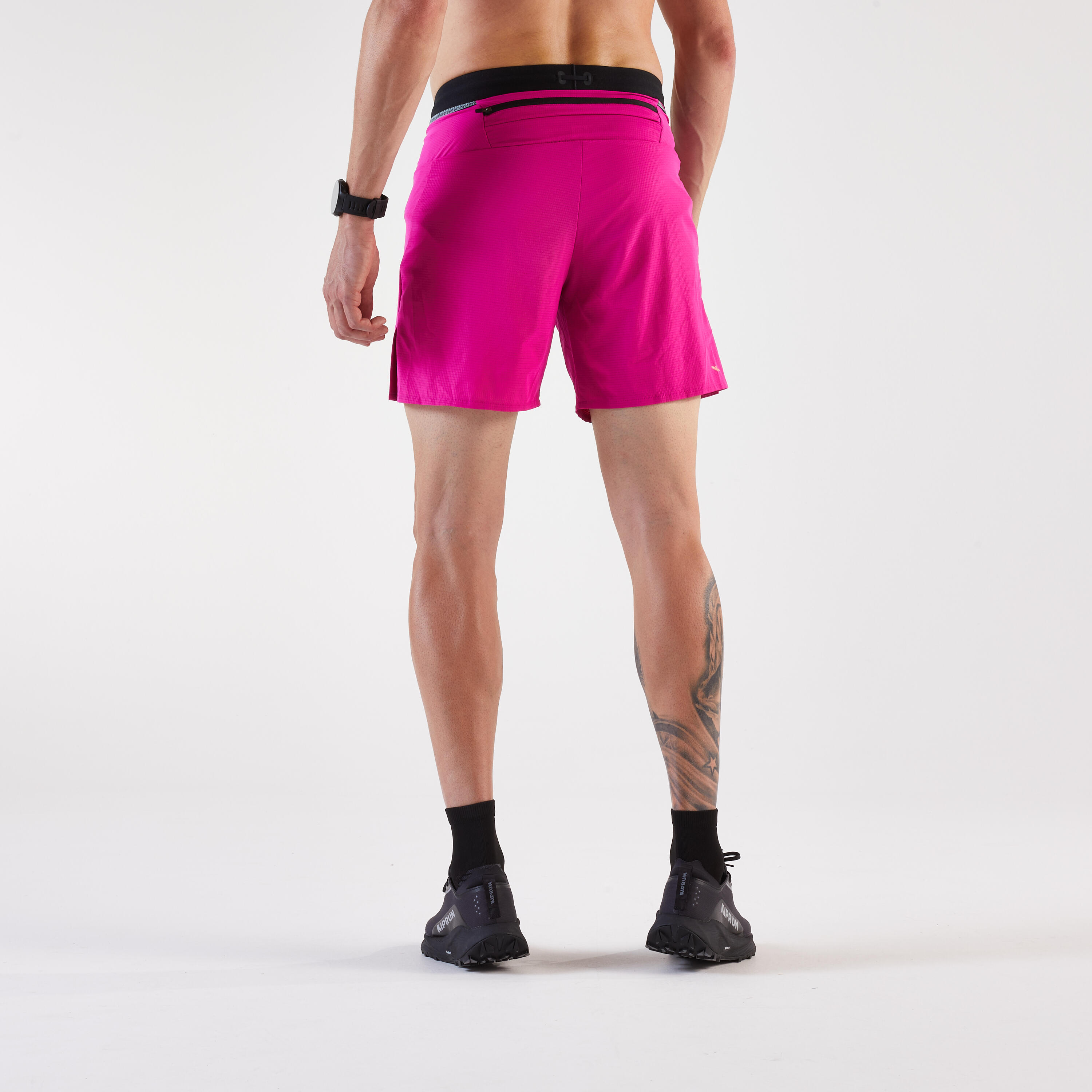 Men's Trail Running Shorts Kiprun Run 900 Ultra Pink 3/16