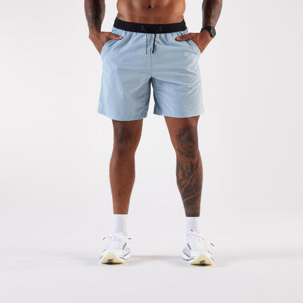 Short de running homme - kiprun run 500 dry noir