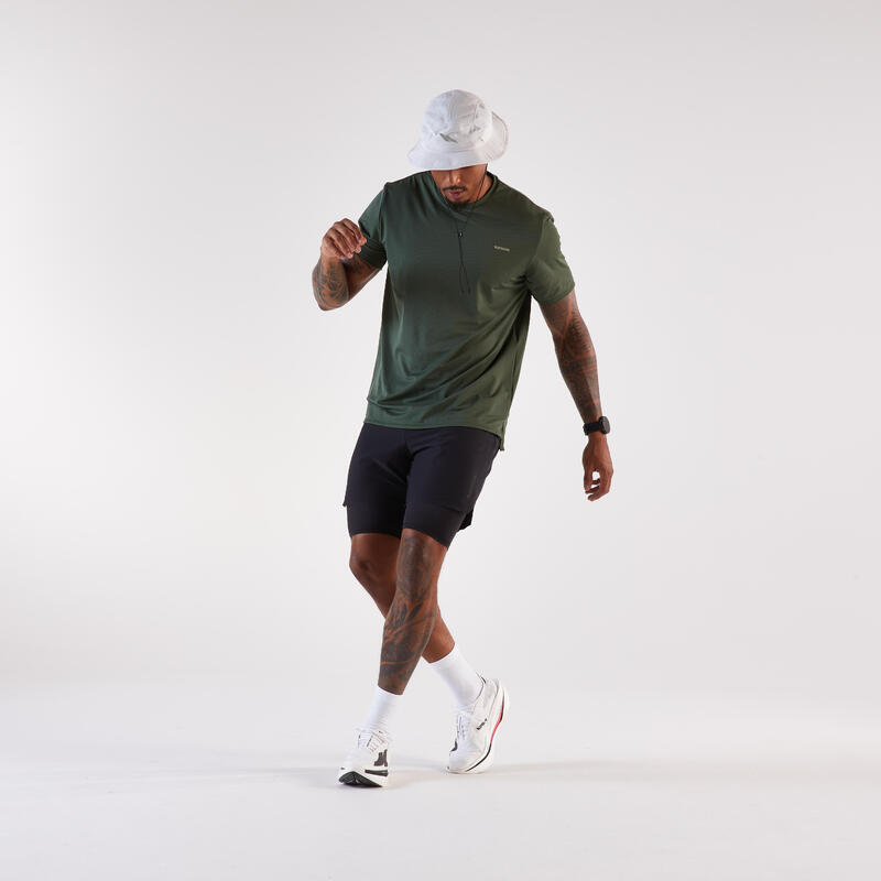 Tricou de alergare pe distanță lungă Kiprun run 900 Gri Bărbați