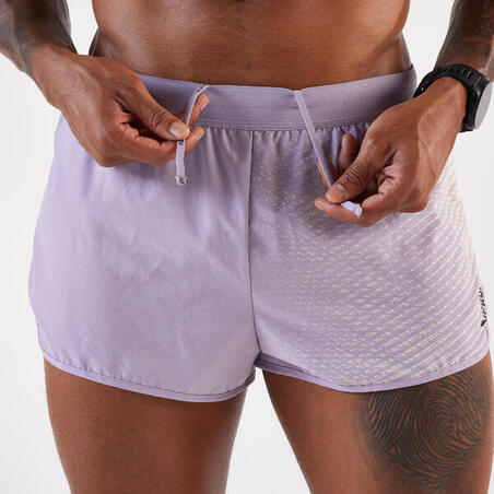 Шорти чоловічі Kiprun Run 500 для бігу фіолетові