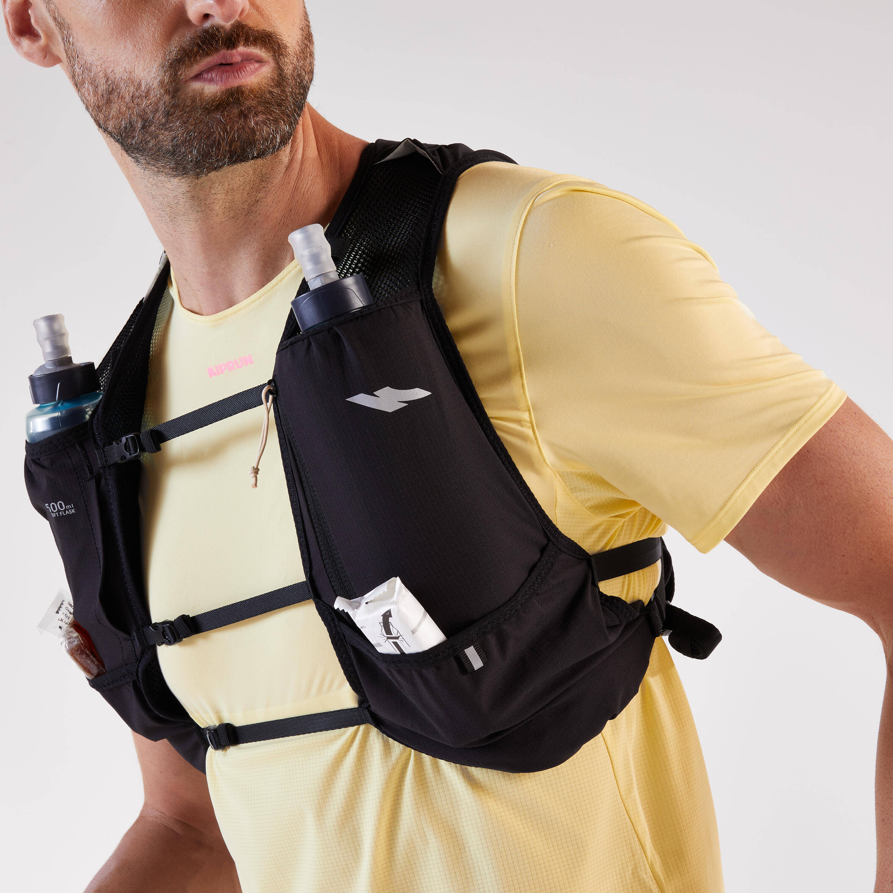 KIPRUN 500 8 L Unisex Trail Running Bag 1 L Water Bladder Included - Black -  5