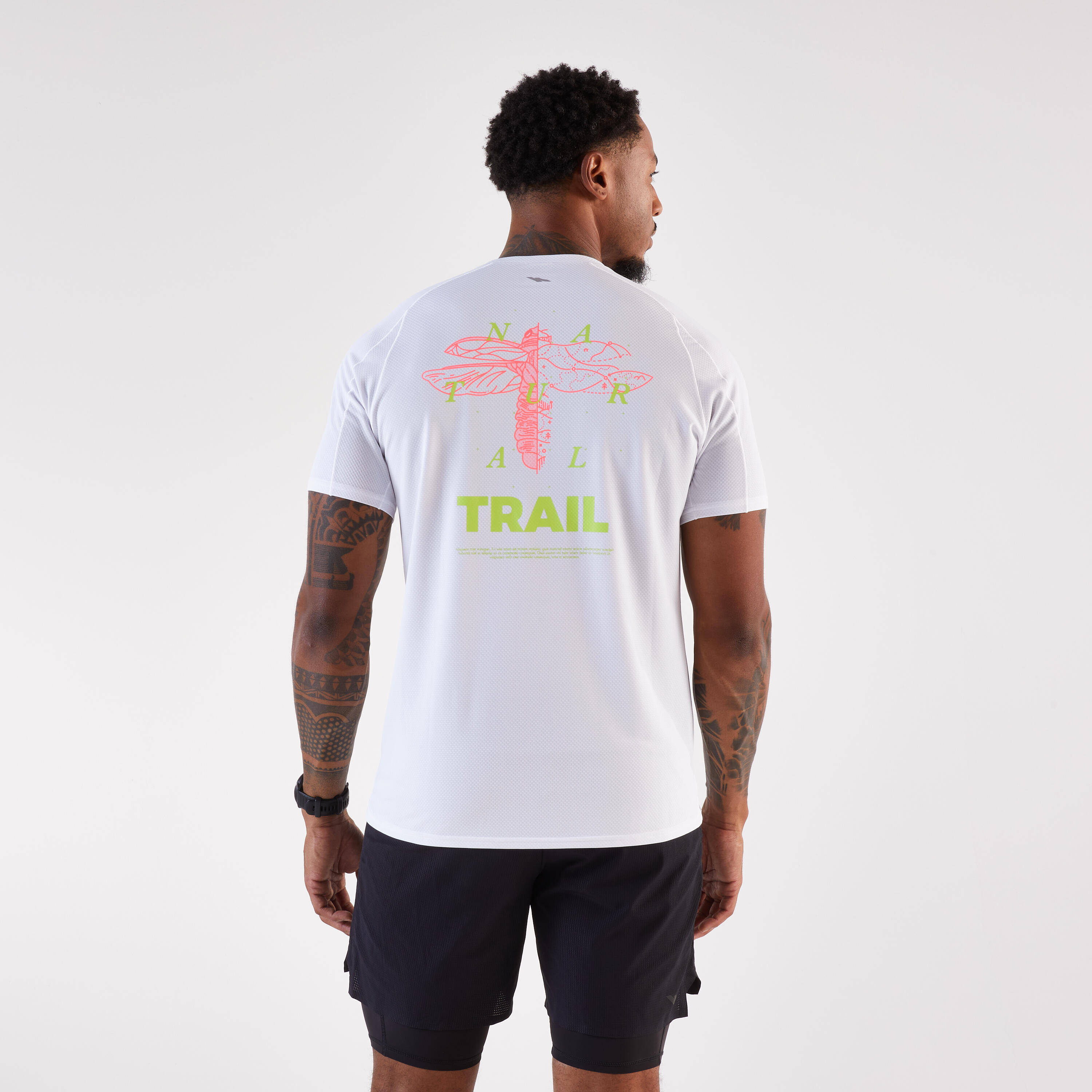 Men's trail running T-shirt, Kiprun Run 500 white -  3