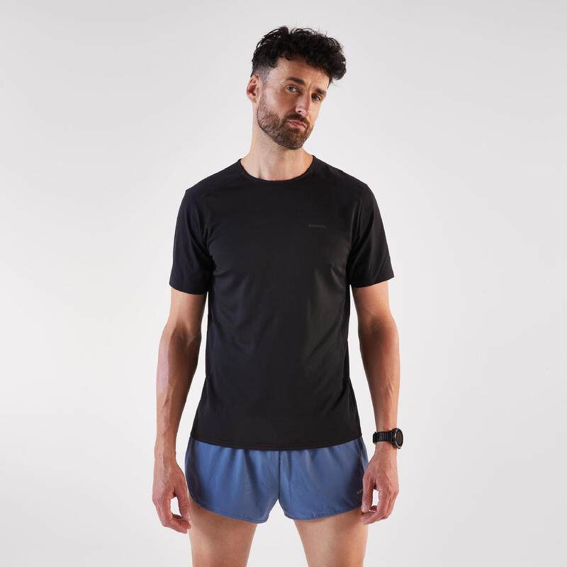 Tricou de alergare Kiprun Run 900 Light Negru Bărbați