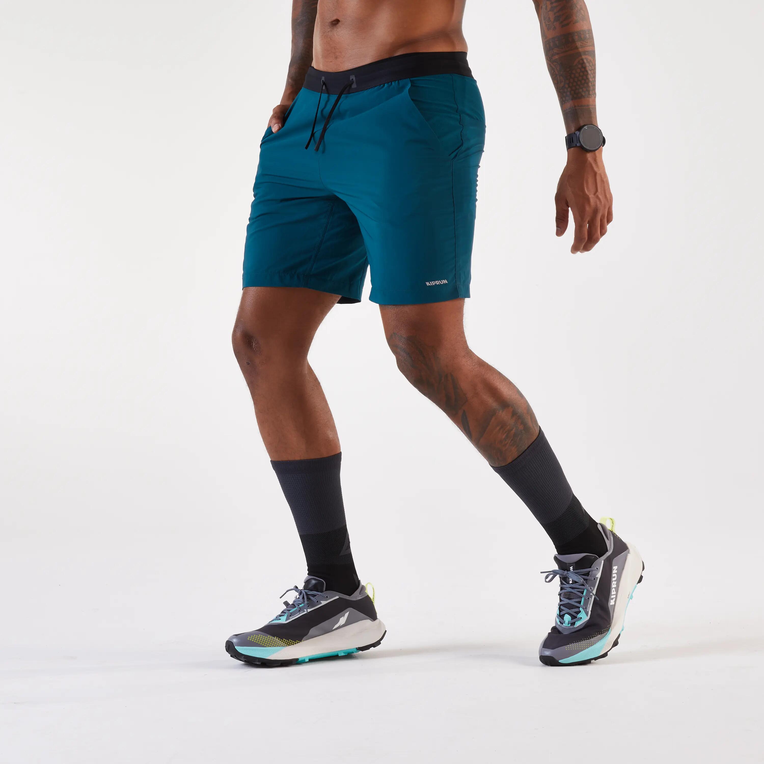 Short de running azul para hombre Kiprun Run 500 Dry 11/14