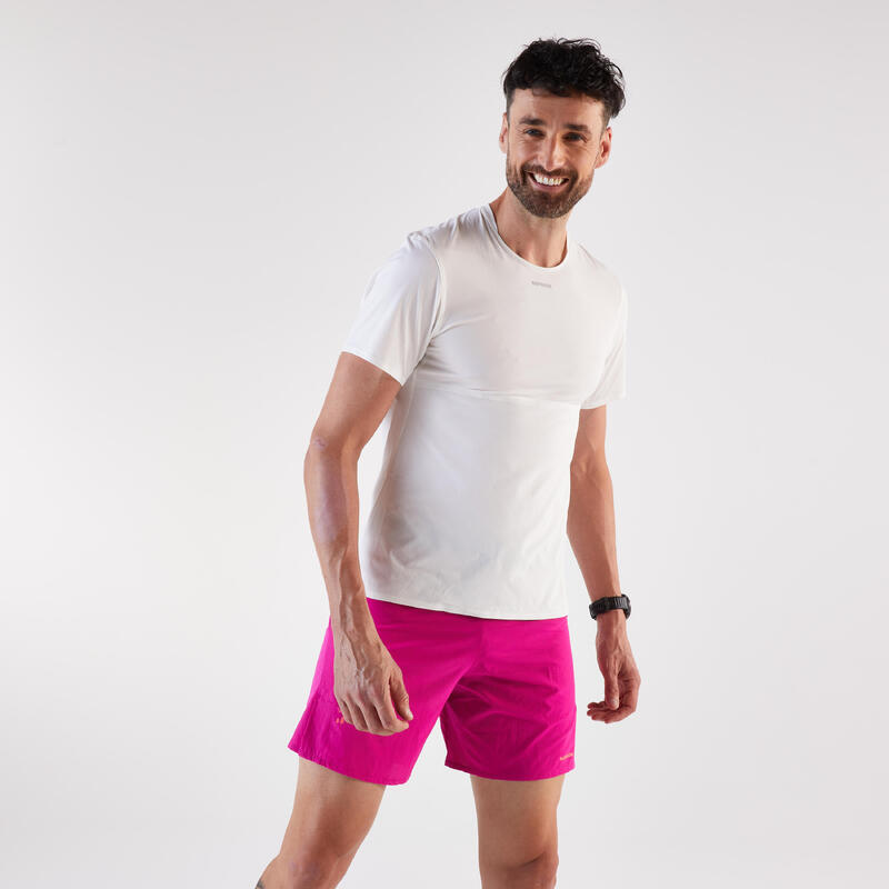 Tricou de alergare pe distanțe lungi,Kiprun run 900 Alb Bărbați