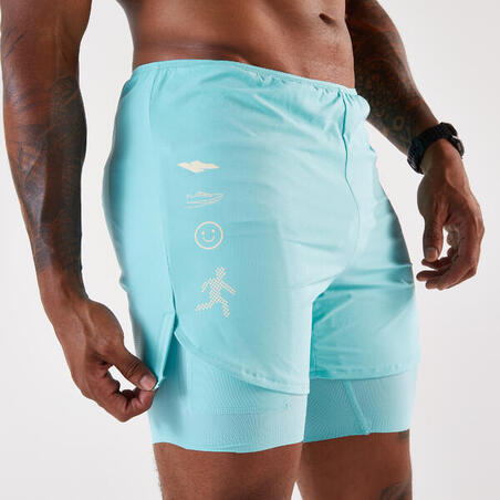 Шорти чоловічі Run 500 Comfort для бігу сині