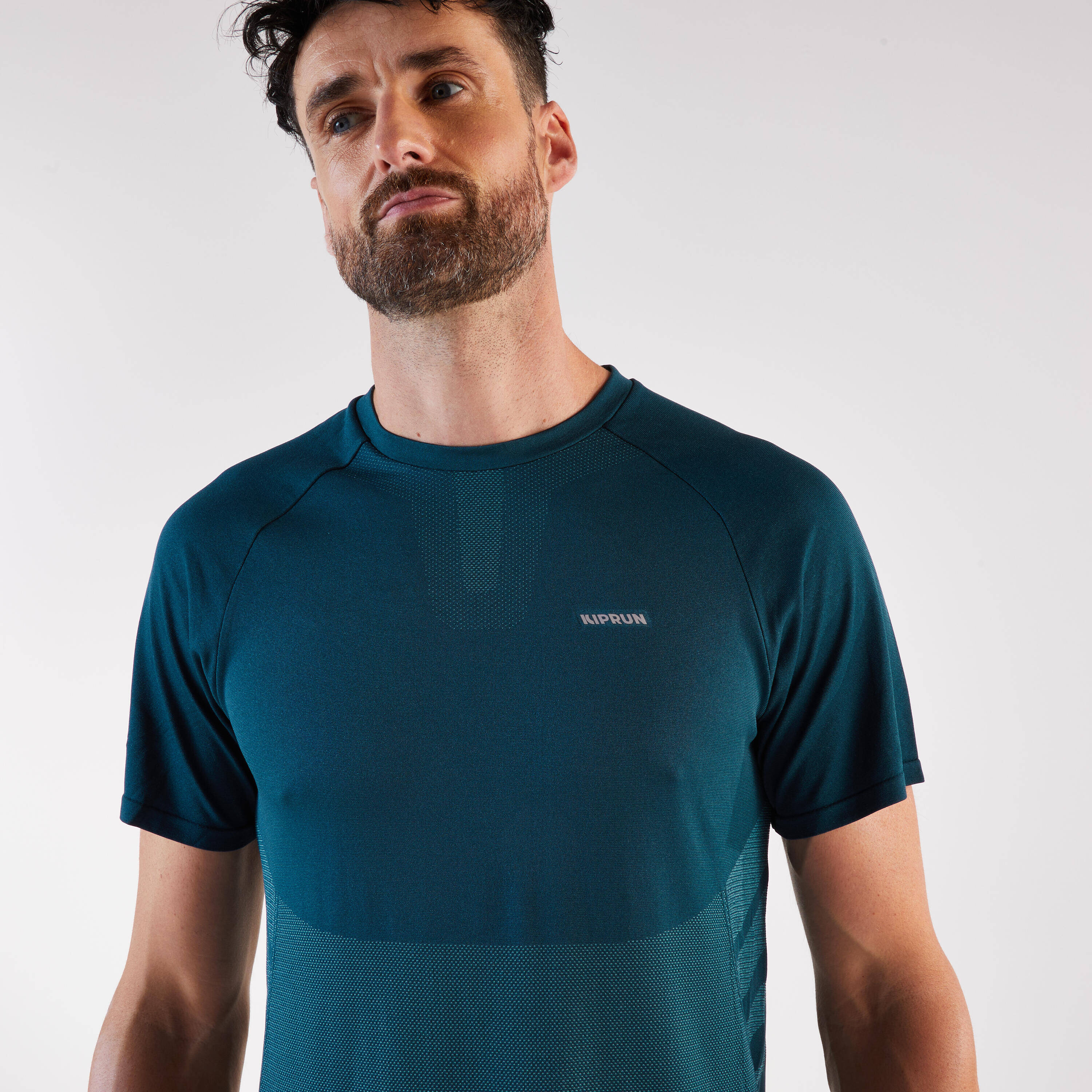 Men's Kiprun seamless comfort running T-shirt, Kiprun - Blue -  3