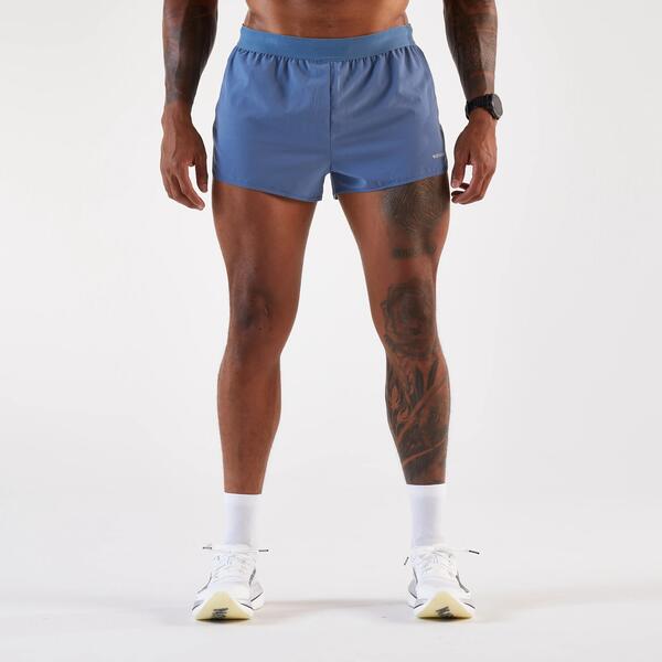 KIPRUN Pantalón corto running Hombre - KIPRUN Run 500 Confort Split azul oscuro