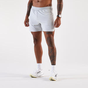 Pantalón corto running Hombre - KIPRUN Run 500 Confort gris