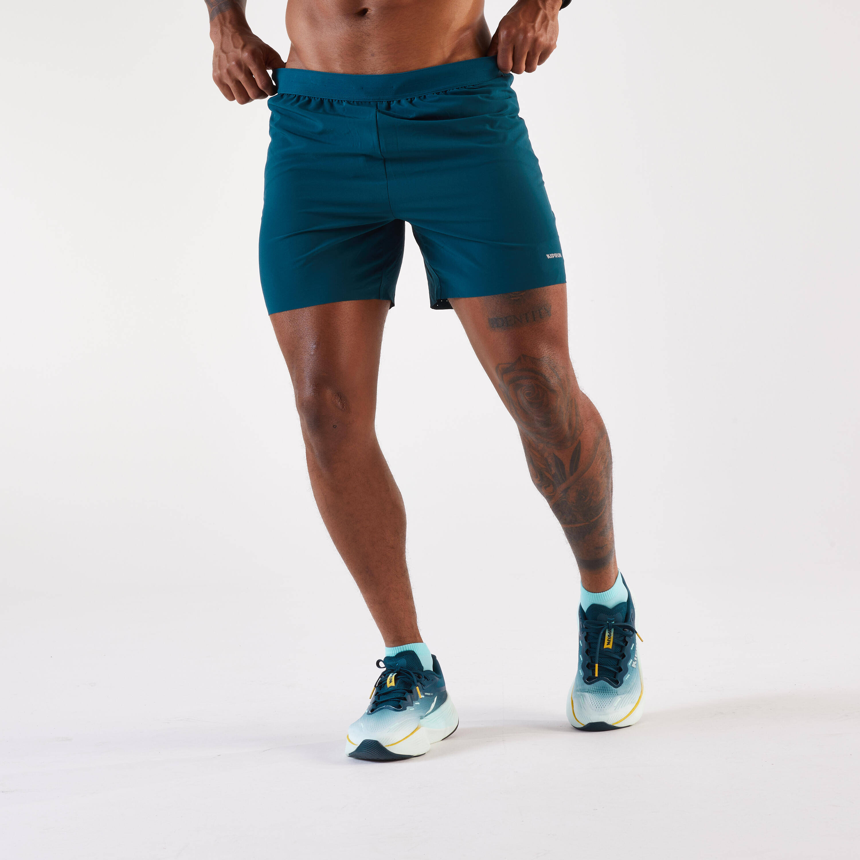 Men's running shorts - KIPRUN Run 500 Comfort - Teal -  1
