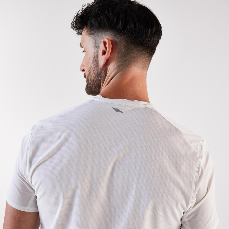 Tricou de alergare pe distanțe lungi,Kiprun run 900 Alb Bărbați