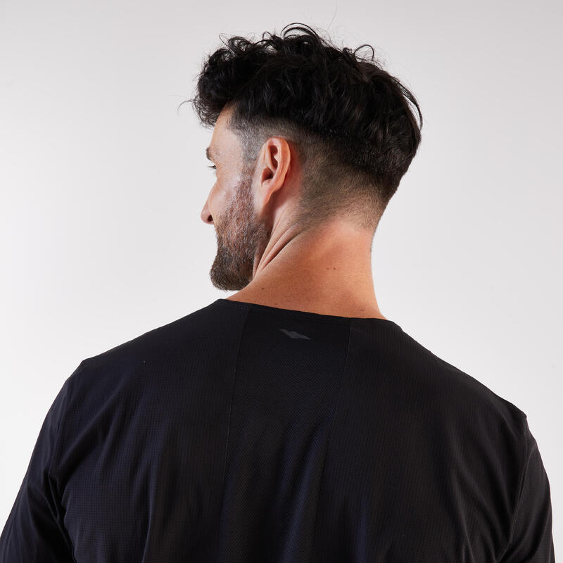 Tricou de alergare Kiprun Run 900 Light Negru Bărbați