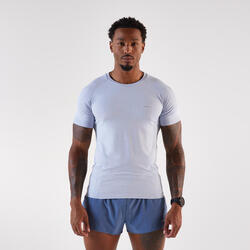 T-SHIRT DE RUNNING 500 CONFORT SLIM SANS COUTURES BLANC