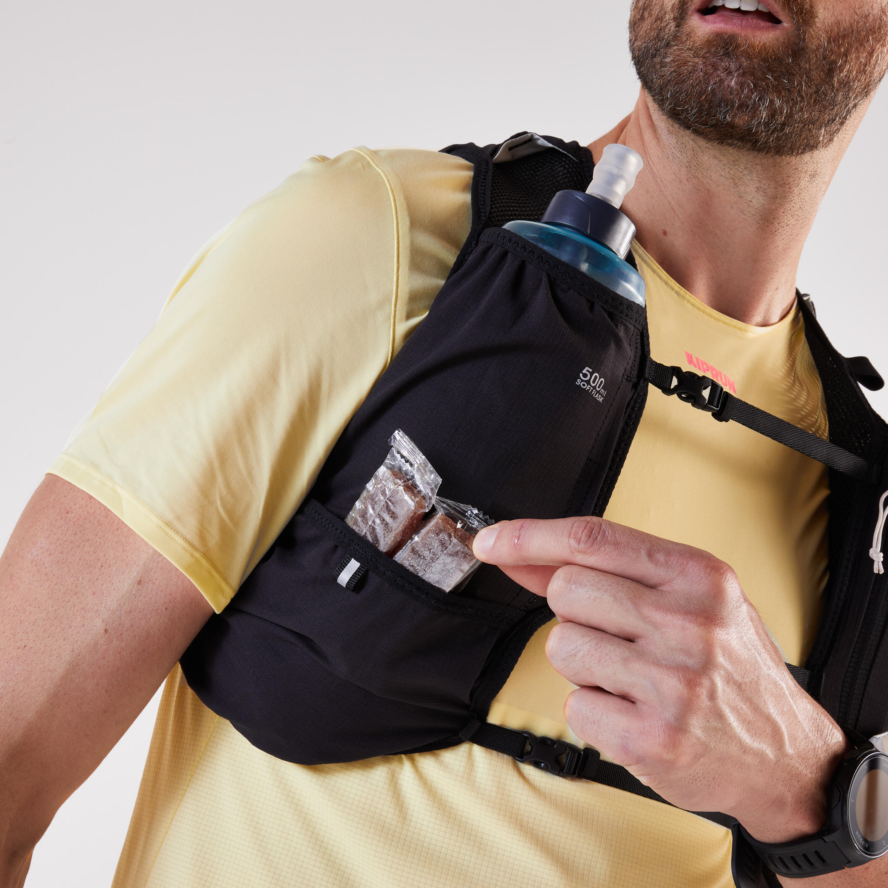 Sac d'hydratation de course en sentier 8 L + poche à eau 1 L 10/11