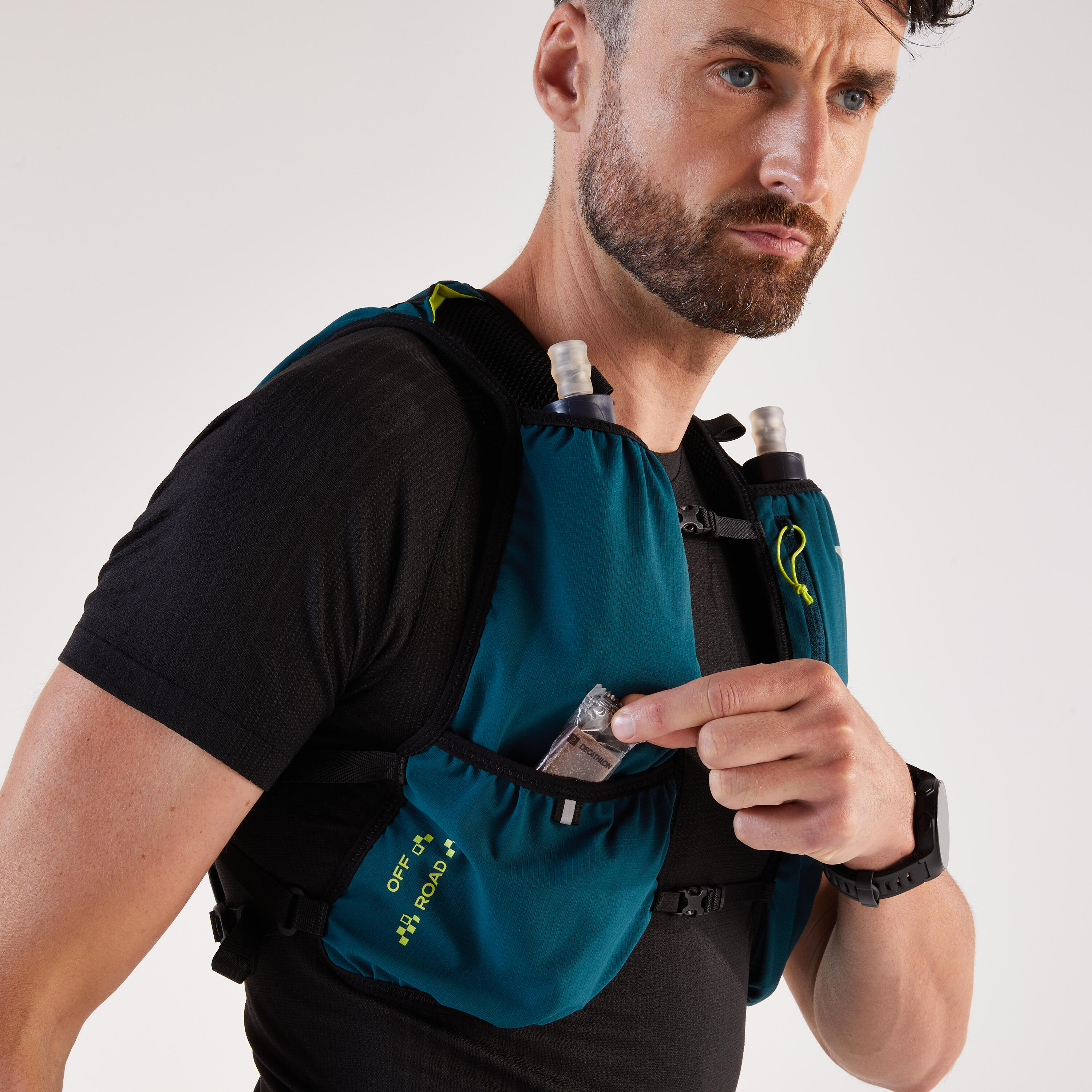 Sac trail running mixte + poche à eau 1L incluse- KIPRUN 500 8L BLEU 5/10