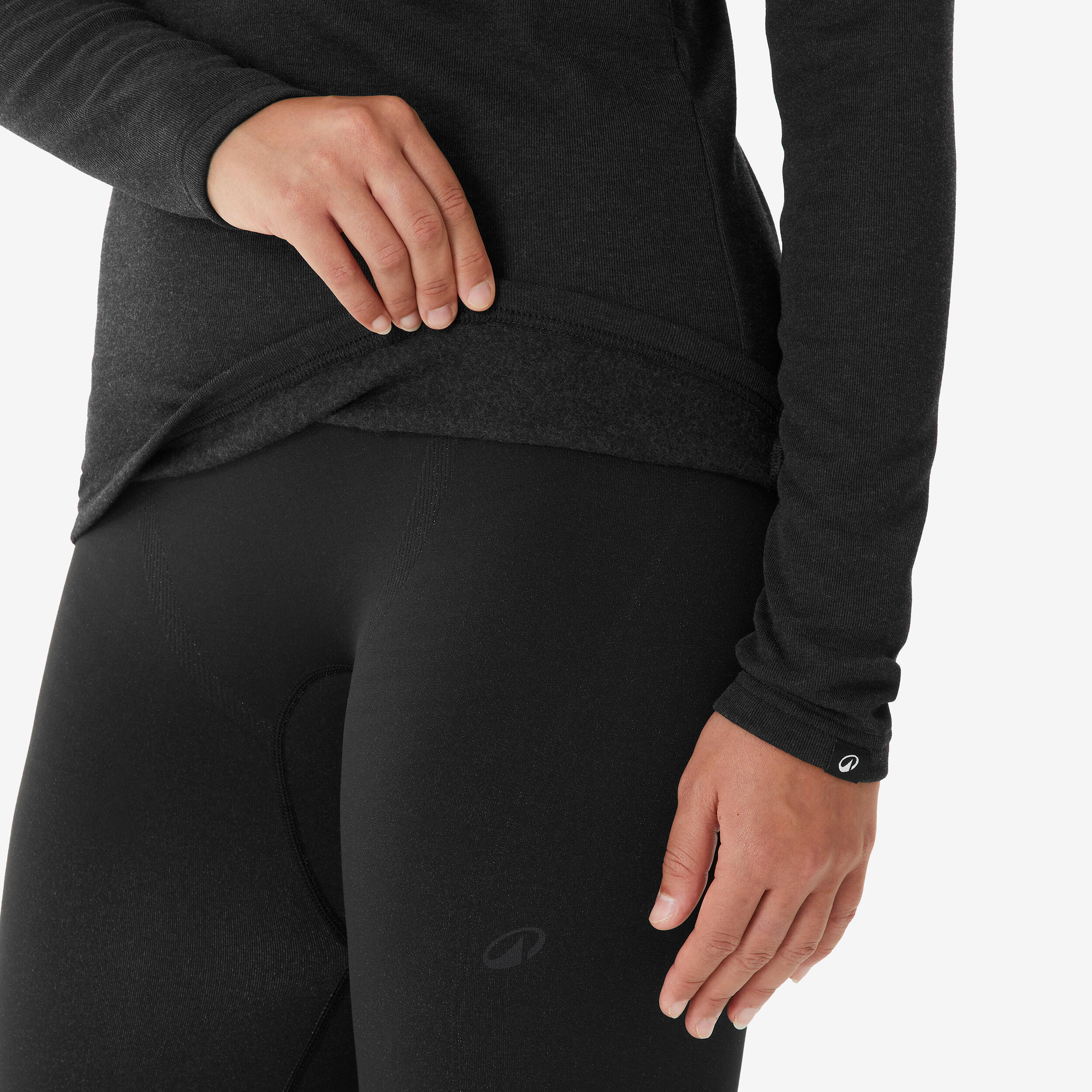 Women's Warm, Comfortable Thermal Ski Base Layer 100 Black