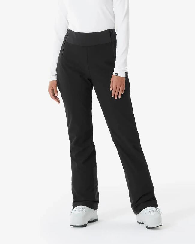 Calças de Ski Justas Mulher 500 Preto